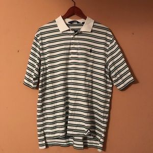 Mens Striped Ralph Lauren Polo Golf Shirt Large